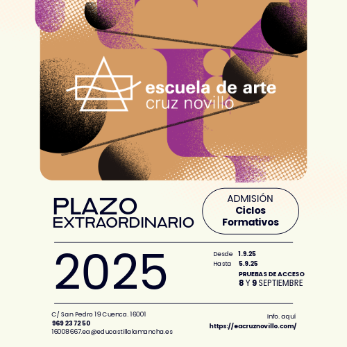 Abierto el plazo extraordinario de admisión desde el 1 al 5 de septiembre llamando al 969 23 72 50